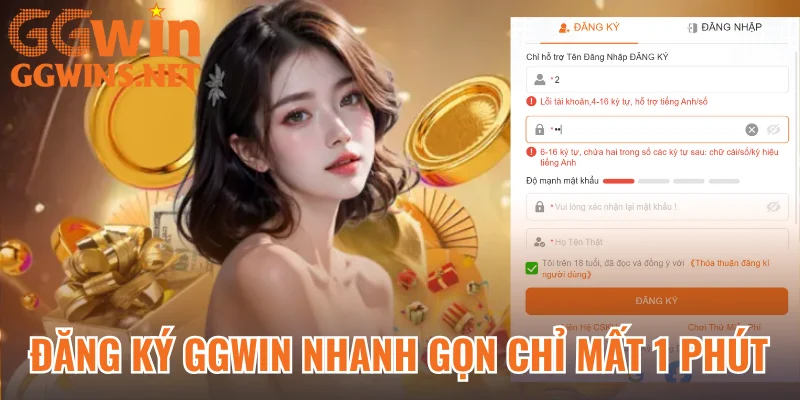 Đăng Ký GGWIN Nhanh Gọn Chỉ Mất 1 Phút Cho Newbie 2025