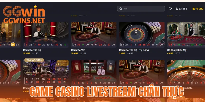 Công nghệ live trực tiếp chân thực tại sảnh