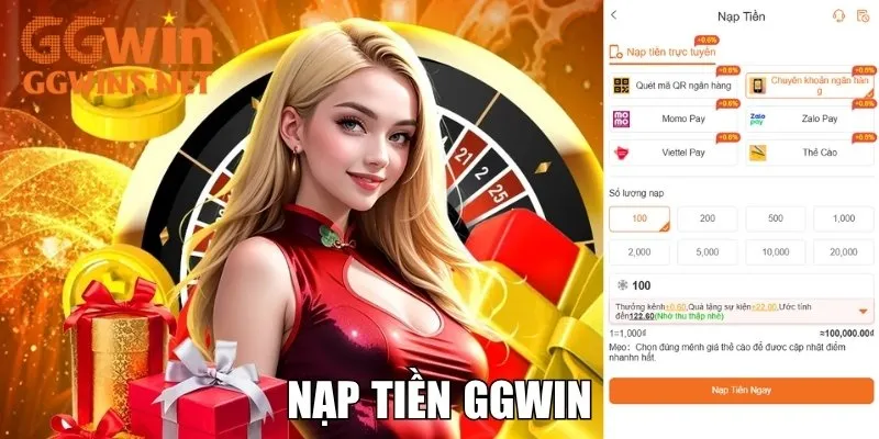 Nạp Tiền GGWIN - Hỗ Trợ Bổ Sung Vốn Chơi Game Siêu Nhanh