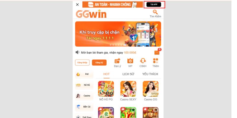 Tải ứng dụng GGWIN ngay tại đây